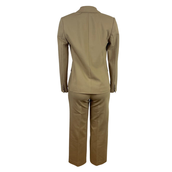 Michael kors Tan Womens Wide-Leg Pants & Double-Breasted Blazer Suit Set Sz M