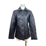 Siena Women's Black Leather Button Down Long Sleeve Jacket Sz 8