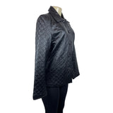 Siena Women's Black Leather Button Down Long Sleeve Jacket Sz 8