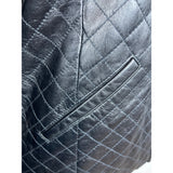 Siena Women's Black Leather Button Down Long Sleeve Jacket Sz 8