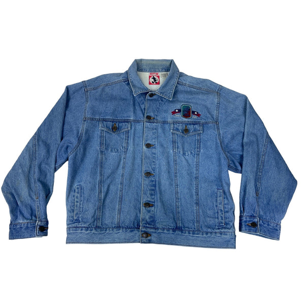 Mickey Inc Unisex Blue Denim Button Down Jacket Sz L