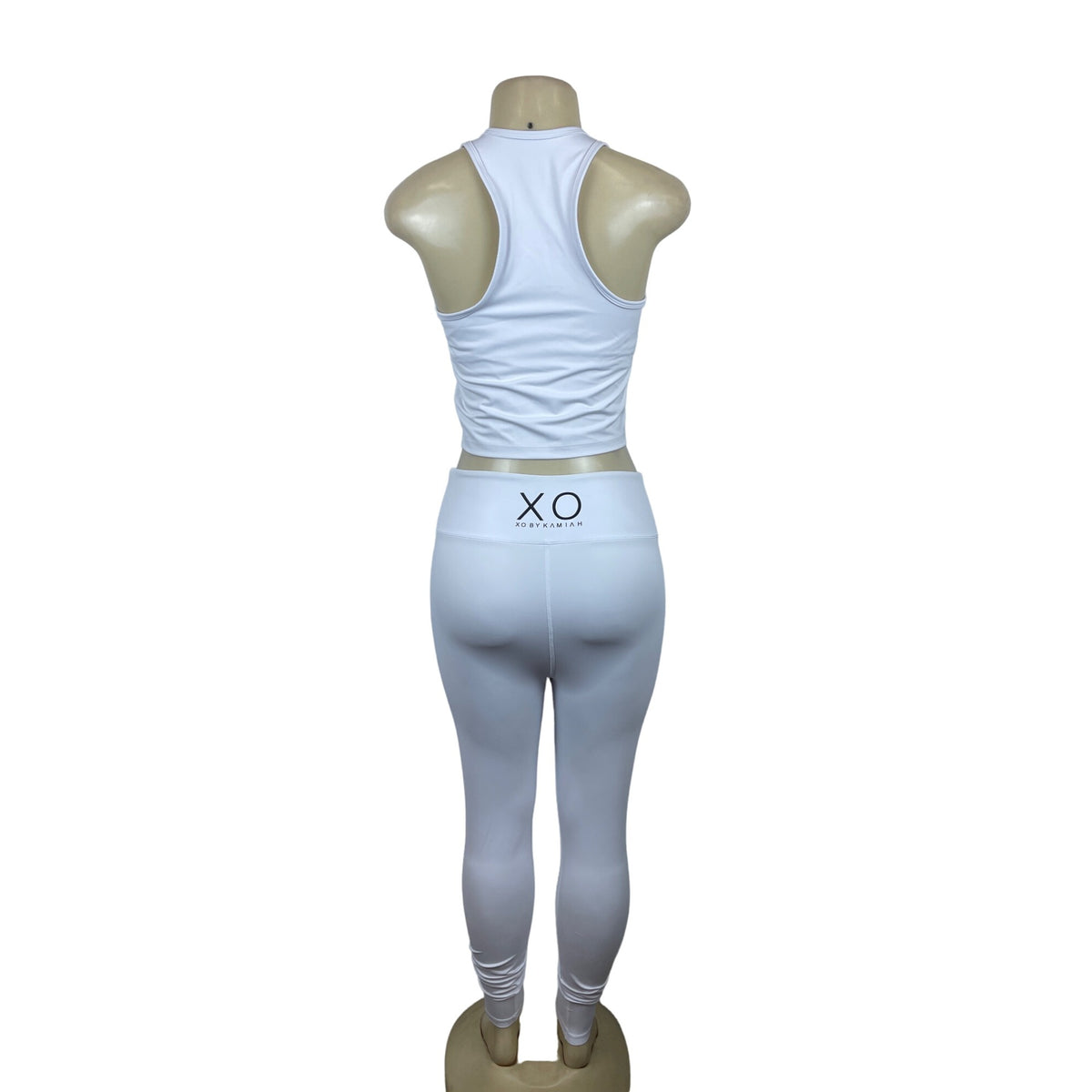 XO Women's White Activewear Yoga Gym Athletic Attire Outfit Set Sz L