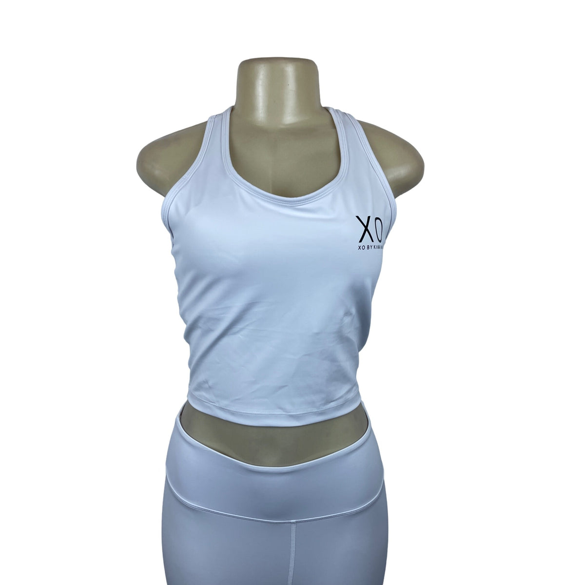 XO Women's White Activewear Yoga Gym Athletic Attire Outfit Set Sz L