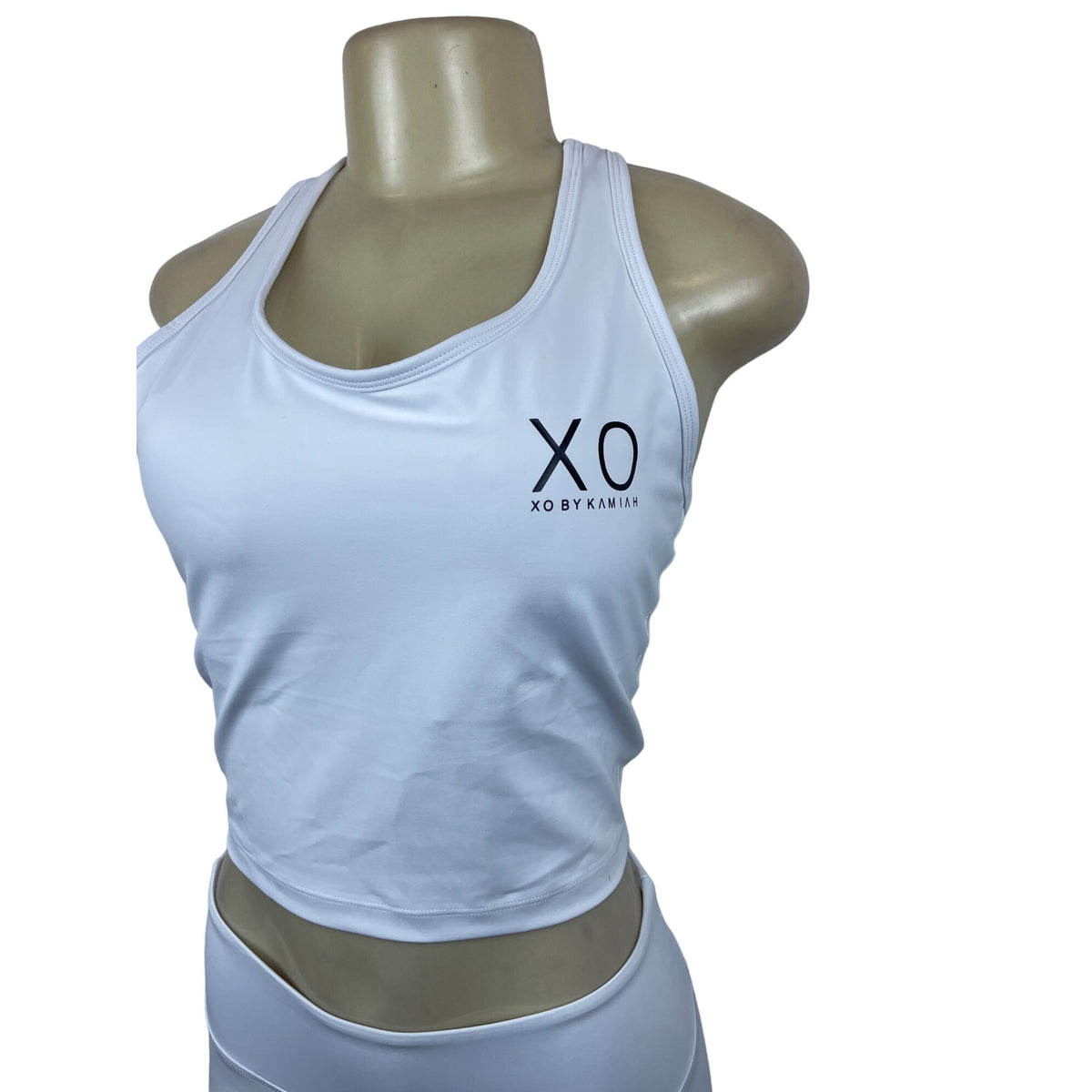 XO Women's White Activewear Yoga Gym Athletic Attire Outfit Set Sz L