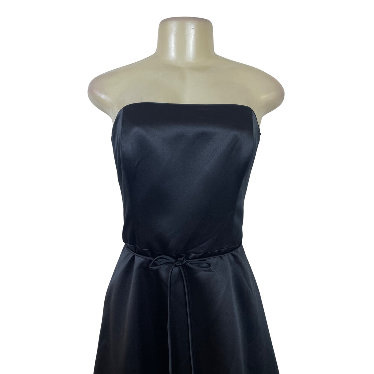 White House Black Market Black Strapless Scallop Hem Cocktail Dress Sz 6