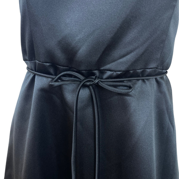White House Black Market Black Strapless Scallop Hem Cocktail Dress Sz 6