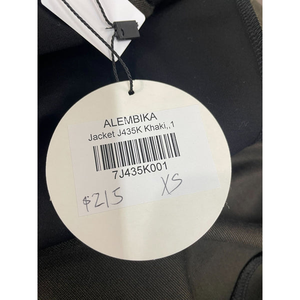 Alembika Women's Button Down Boho Black and Dark Green Jacket Size XS -NWT