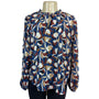 Loft Outlet Womens Floral Long Sleeve Keyhole Blouse Size M - New