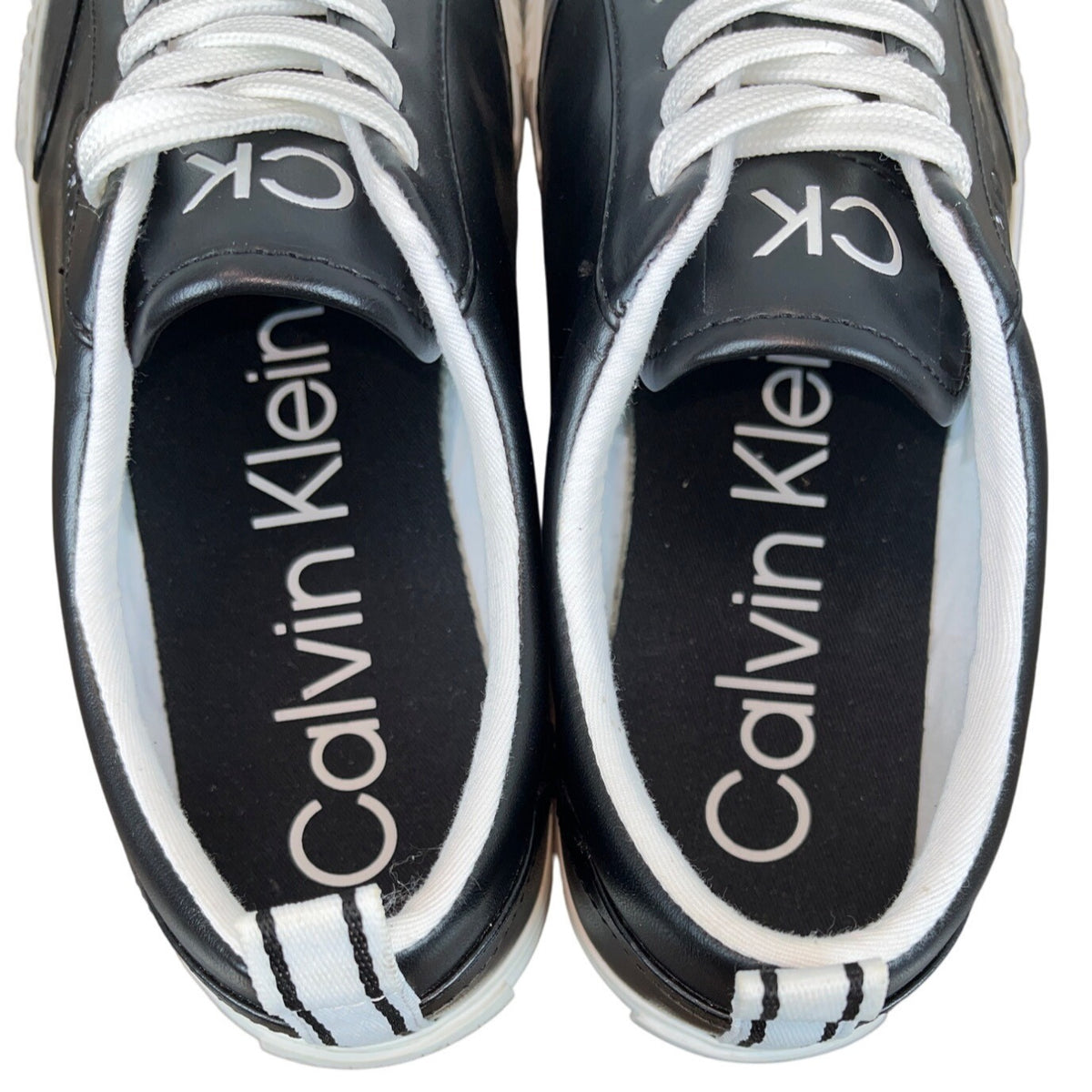 Calvin Klein Women’s Black & White KC Lumieer Sneakers Size 11 M