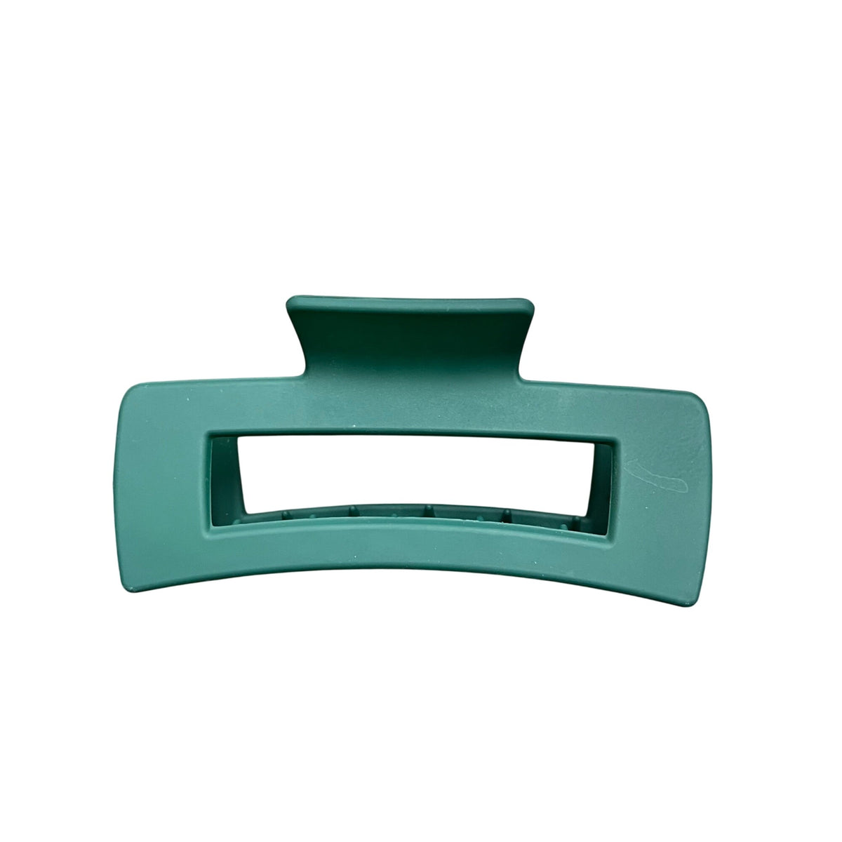 Large Matte Green Plastic Hair Claw Clip For Women Strong Grip Durable Design