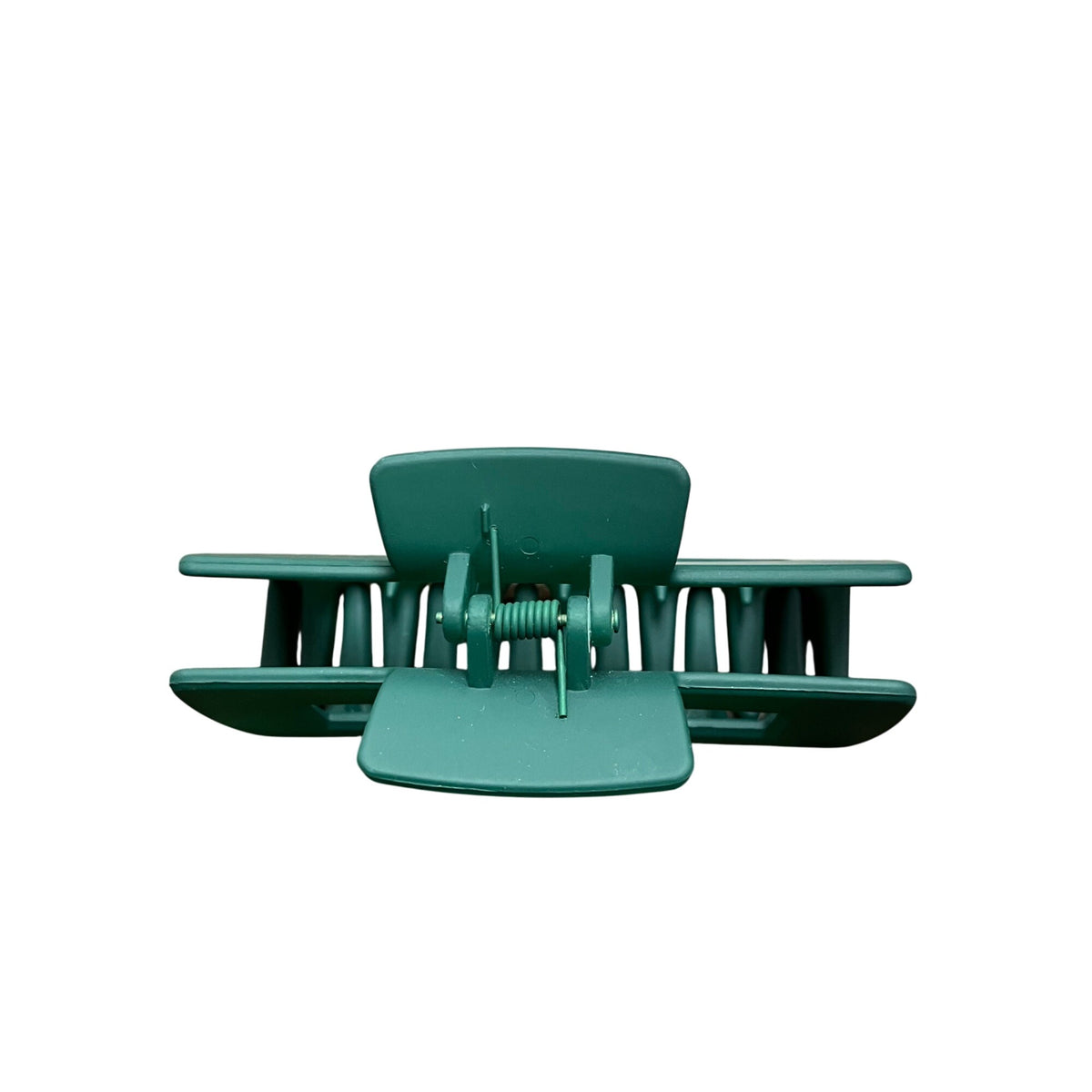 Large Matte Green Plastic Hair Claw Clip For Women Strong Grip Durable Design