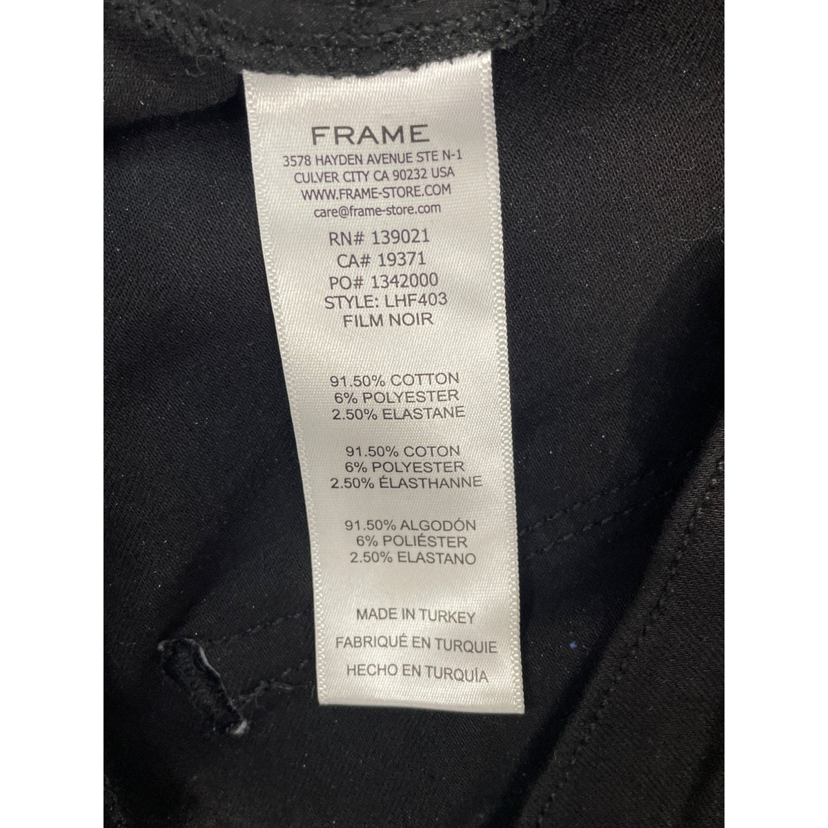 Frame Black Slim Straight Leg Jeans Womens Size 32