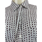 Loft Womens Long Sleeve Button-Up Blouse W/ Geometric Print Front Pockets Size S