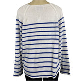 Loft Womens Striped White and Blue Sweater With Red Sailboat Size M - NWT