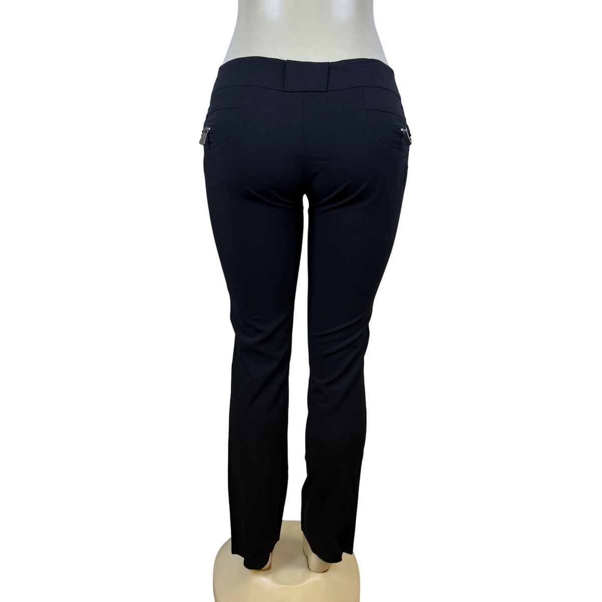 Rock & Republic Women’s Black Viscose/Wool Blend Straight-Leg Pants Size 4