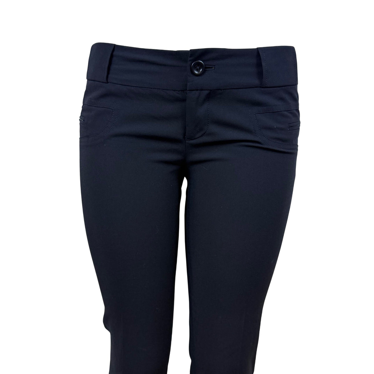 Rock & Republic Women’s Black Viscose/Wool Blend Straight-Leg Pants Size 4