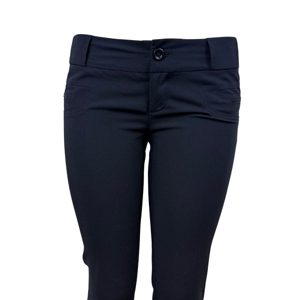 Rock & Republic Women’s Black Viscose/Wool Blend Straight-Leg Pants Size 4