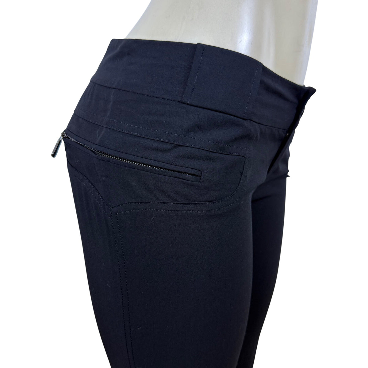 Rock & Republic Women’s Black Viscose/Wool Blend Straight-Leg Pants Size 4