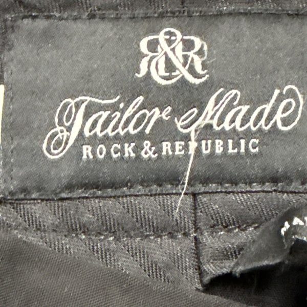 Rock & Republic Women’s Black Viscose/Wool Blend Straight-Leg Pants Size 4