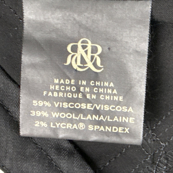 Rock & Republic Women’s Black Viscose/Wool Blend Straight-Leg Pants Size 4