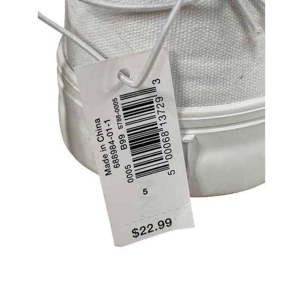 Old Navy Womens White Slip-On Canvas Sneakers Size 5 Casual & Lightweight Shoes