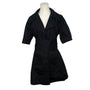 Suzanne Somers Women's Black Short Sleeve Button Up Trench Coat With Belt Size M