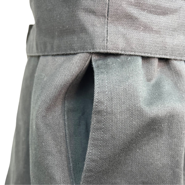 Suzanne Somers Women's Black Short Sleeve Button Up Trench Coat With Belt Size M