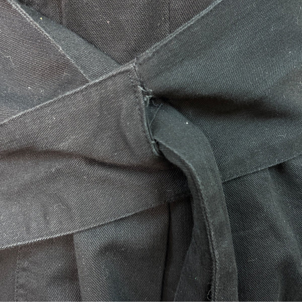 Suzanne Somers Women's Black Short Sleeve Button Up Trench Coat With Belt Size M