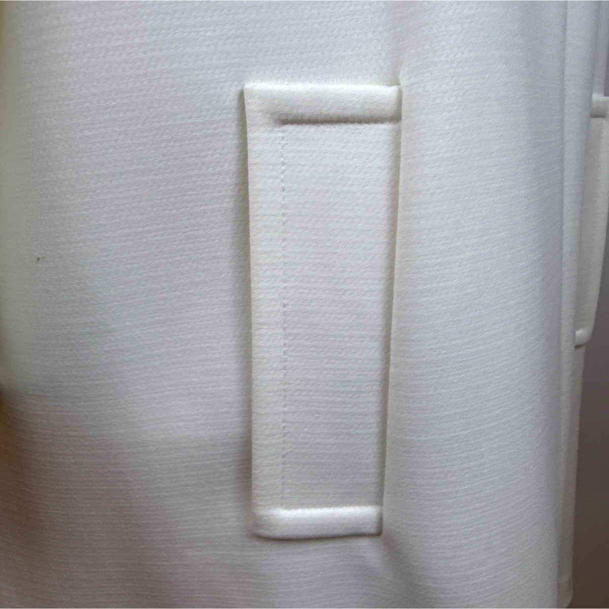 Premise Women's White Mid Length Button Up Coat With Pockets Size L