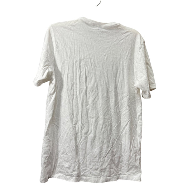 Levis Mens White Cotton Logo Graphic T-Shirt M Casual Crewneck Short Sleeve Lightweight