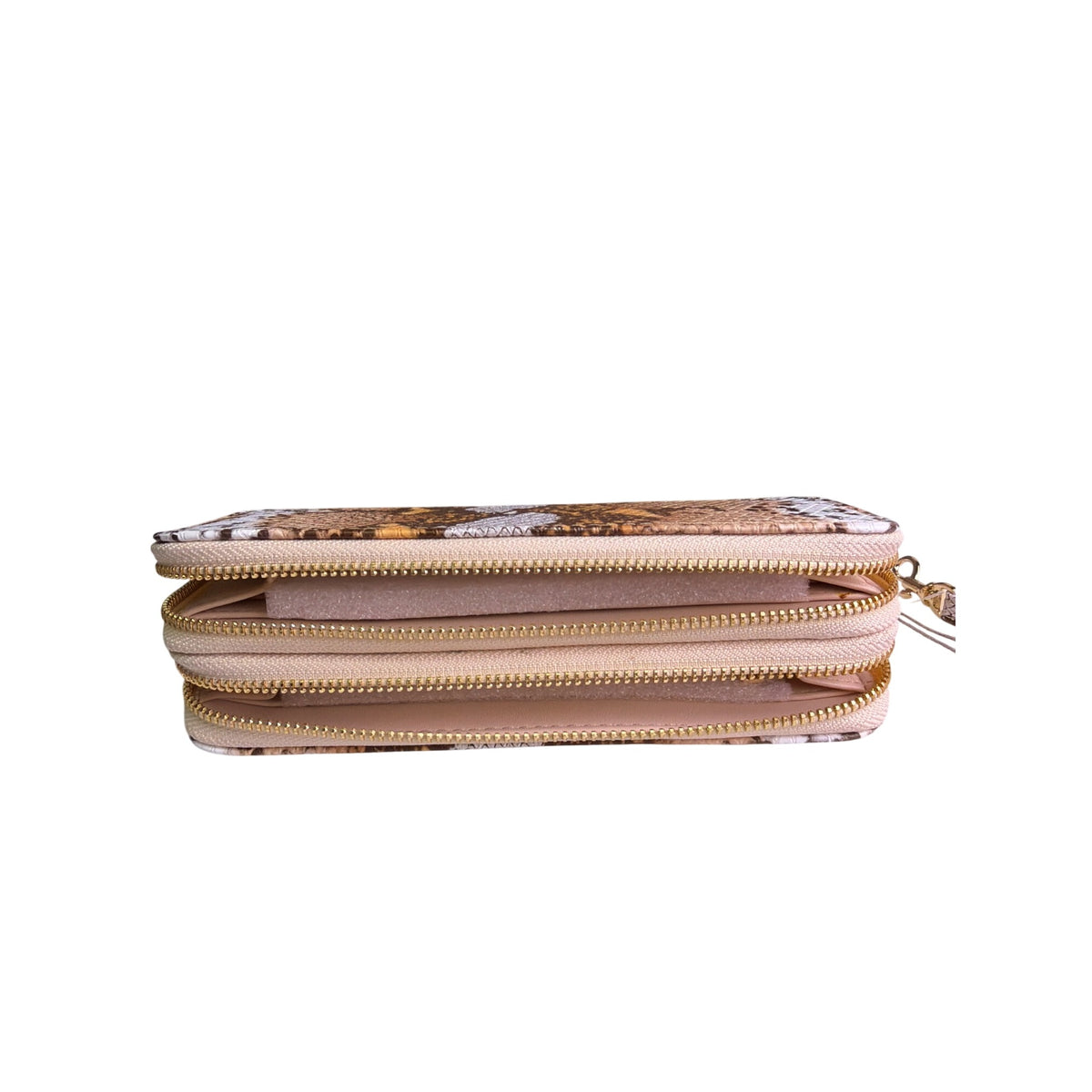 A New Day Womens Multi Faux Leather Snake Print Wallet With Wristlet Strap
