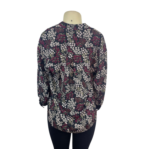 Joie Womens Multicolor Floral Print V-Neck Blouse Sz S - New