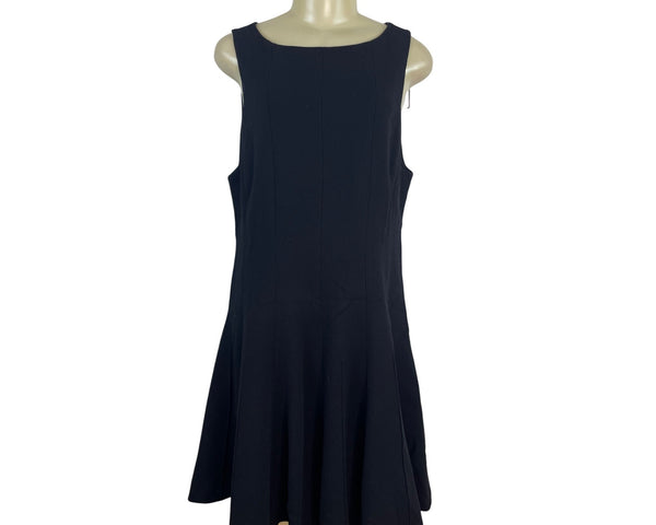 Emporio Armani Black Sleeveless Fit & Flare Dress Womens Size L - New