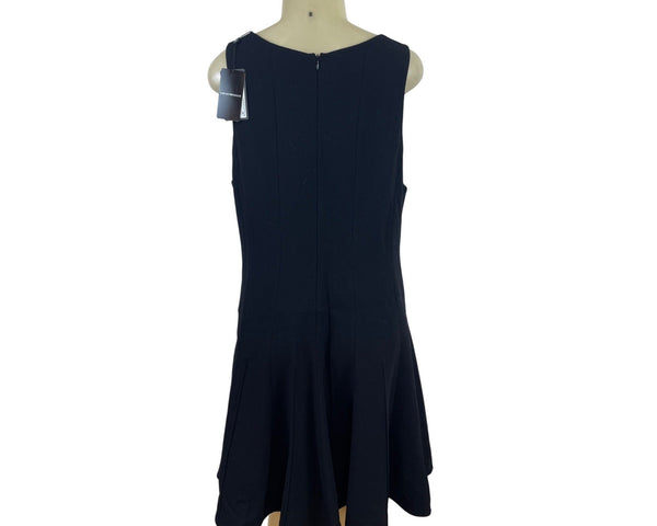 Emporio Armani Black Sleeveless Fit & Flare Dress Womens Size L - New