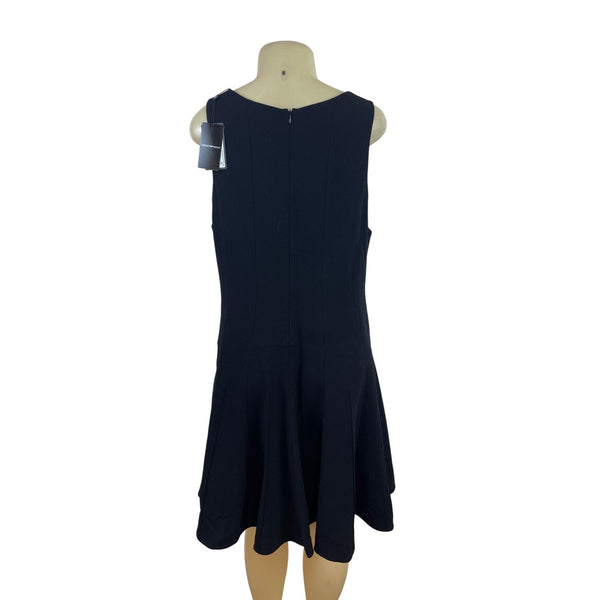 Emporio Armani Black Sleeveless Fit & Flare Dress Womens Size L - New