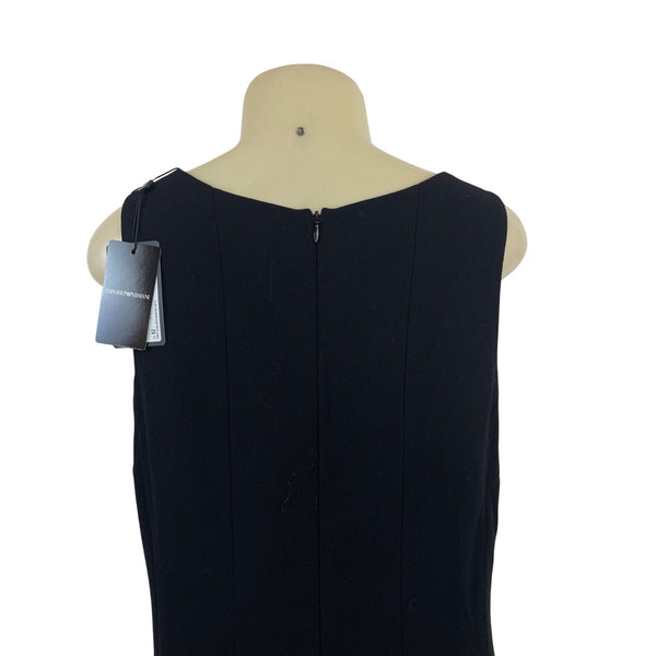 Emporio Armani Black Sleeveless Fit & Flare Dress Womens Size L - New