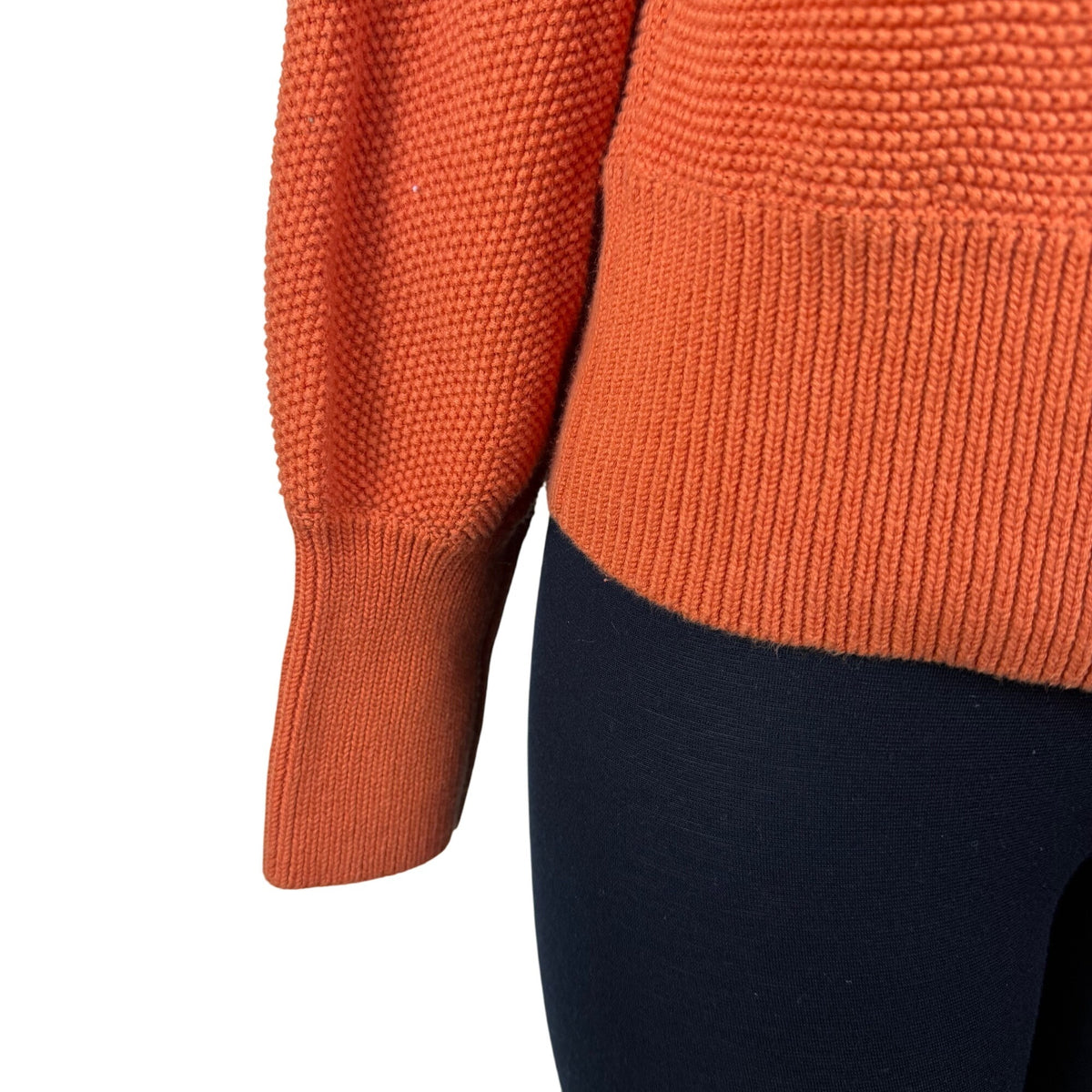 Anthropologie Women’s Orange V-Neck Sweater Knit Long Sleeve Size M