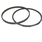 Steel Tone Hinged Bangles For Women Multicolor Modern Jewelry Set Of 2