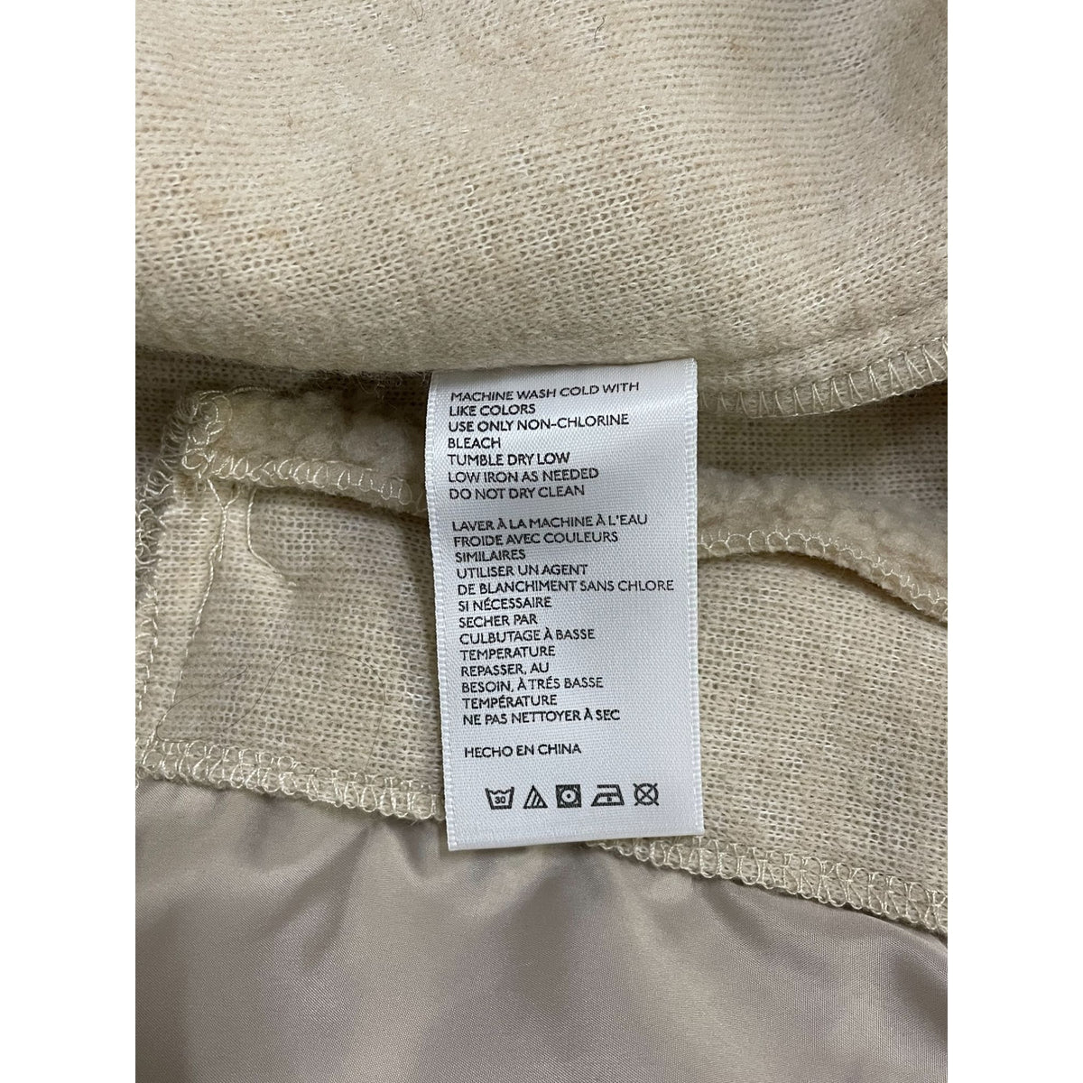 NWT BDG Fluffy Zipper Casual Light Brown Men's Full Zip Polyester Jacket Size L