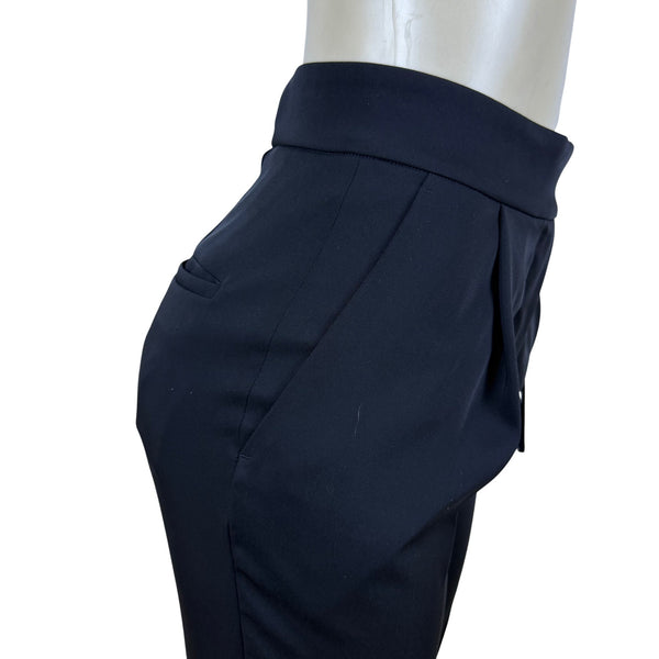 COS Womens Black Polyester Tapered High Waist Pants Side Zip Tailored Fit Sz 2