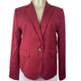 Ann Taylor Women's Red Blazer with Notched Lapel Sz 0 (EUR 28) - NWT