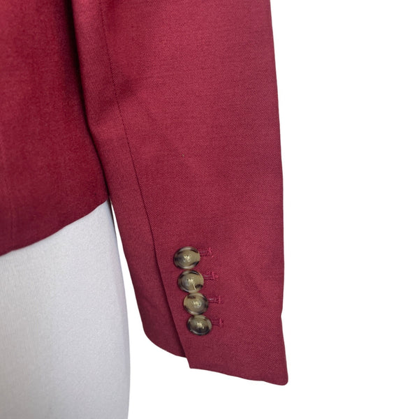 Ann Taylor Women's Red Blazer with Notched Lapel Sz 0 (EUR 28) - NWT