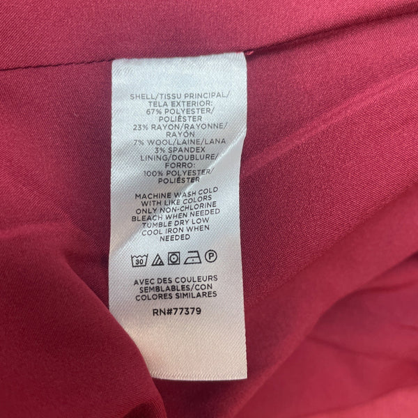 Ann Taylor Women's Red Blazer with Notched Lapel Sz 0 (EUR 28) - NWT