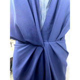 Asos Women’s Blue V Neck Mesh Floor Length Short Sleeve Maxi Dress Sz 10
