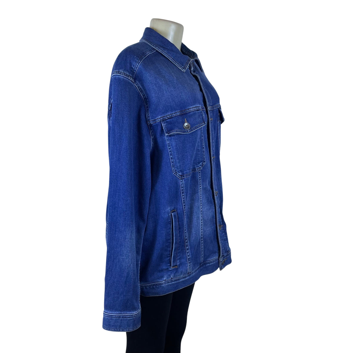 Tommy Bahama Denim Jacket Women’s Blue Button Front Long Sleeve Casual Sz XL