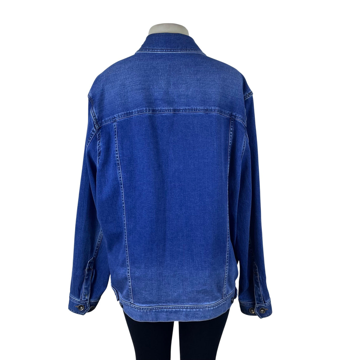Tommy Bahama Denim Jacket Women’s Blue Button Front Long Sleeve Casual Sz XL