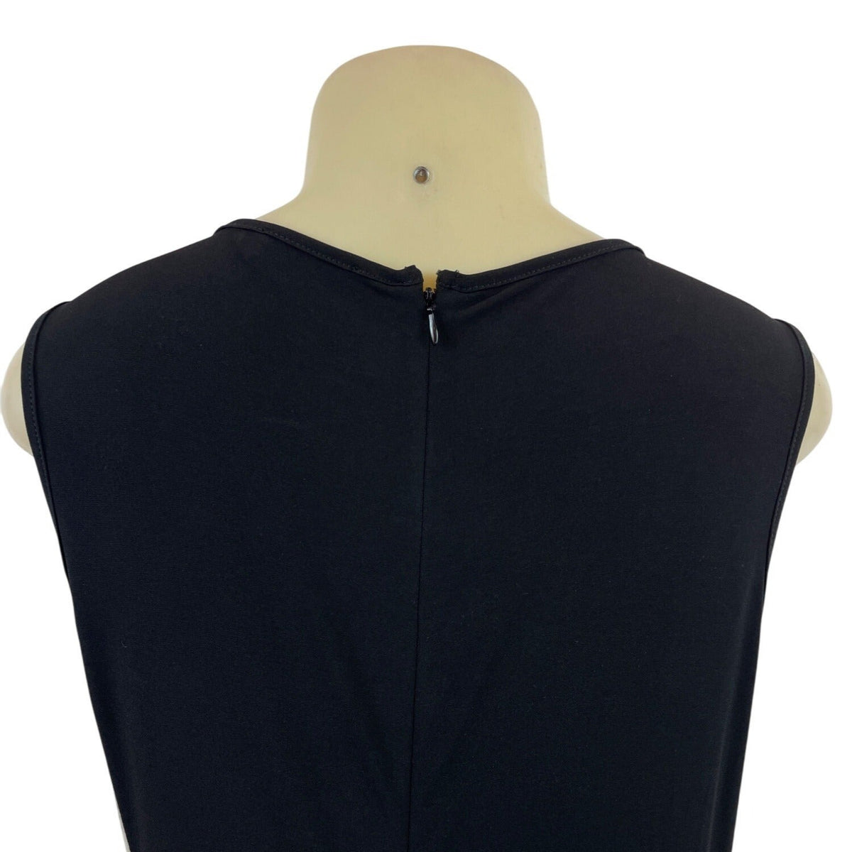 Calvin Klein Womens Sleeveless Colorblock Maxi Dress Black & Beige Size 12