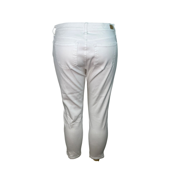 Ralph Lauren Womens White Denim Capri Jeans Mid-Rise Cropped Slim Fit Size 10P