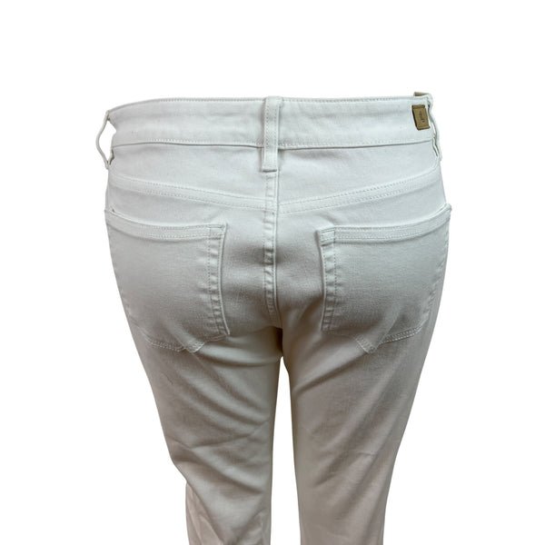 Ralph Lauren Womens White Denim Capri Jeans Mid-Rise Cropped Slim Fit Size 10P