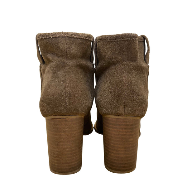 Splendid Women’s Brown Suede With Stacked Heel Western Ankle Boots Size 6.5-7